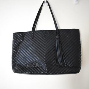 Victoria's Secret sparkly black tote bag with tassel